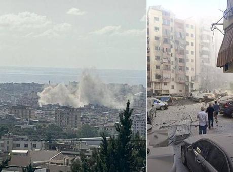 son dakika israil beyrutu vurdu